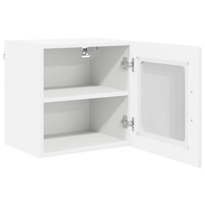 Wall Glass Cabinet PORTO 2 pcs High Gloss White 40 x 31 x 40 cm
