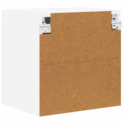 Wall Glass Cabinet PORTO 2 pcs High Gloss White 40 x 31 x 40 cm