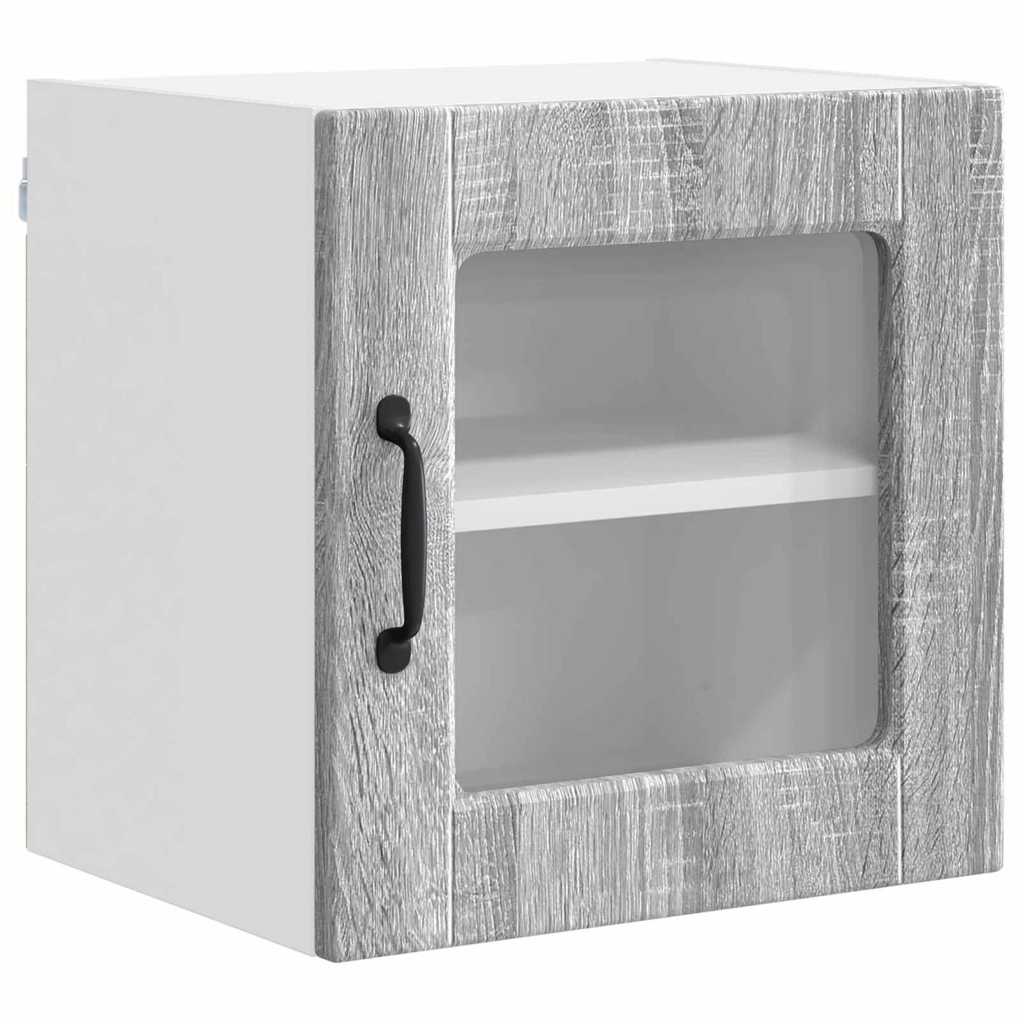 Wall Glass Cabinet PORTO Grey Sonoma 40 x 31 x 40 cm