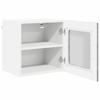 Wall Glass Cabinet PORTO Grey Sonoma 40 x 31 x 40 cm