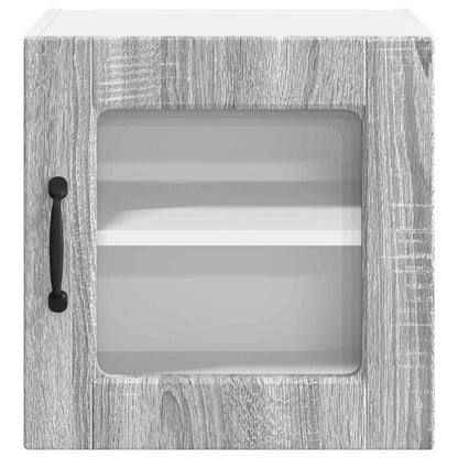 Wall Glass Cabinet PORTO Grey Sonoma 40 x 31 x 40 cm