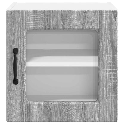 Wall Glass Cabinet PORTO 2 pcs Grey Sonoma 40 x 31 x 40 cm