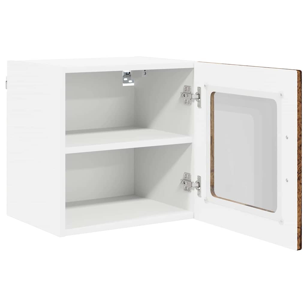 Wall Glass Cabinet PORTO Old Wood 40 x 31 x 40 cm