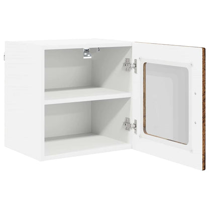 Wall Glass Cabinet PORTO Old Wood 40 x 31 x 40 cm