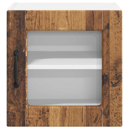 Wall Glass Cabinet PORTO Old Wood 40 x 31 x 40 cm