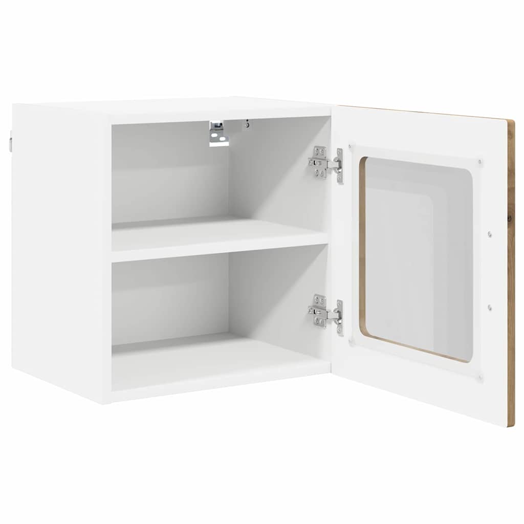 Wall Glass Cabinet PORTO 2 pcs Artisan Oak 40 x 31 x 40 cm