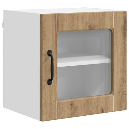 Wall Glass Cabinet PORTO 2 pcs Artisan Oak 40 x 31 x 40 cm