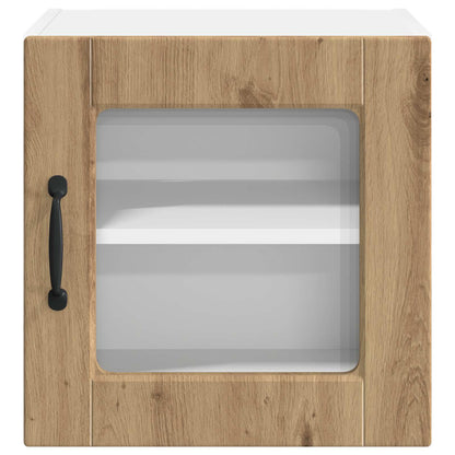 Wall Glass Cabinet PORTO 2 pcs Artisan Oak 40 x 31 x 40 cm