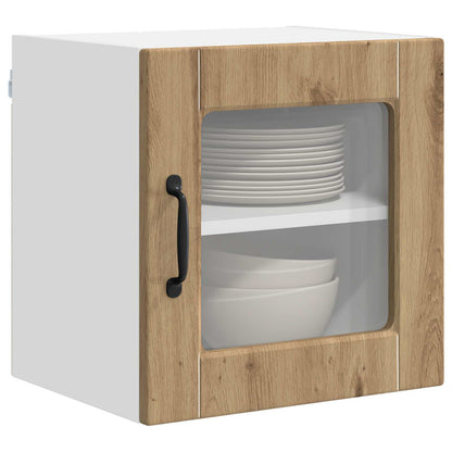 Wall Glass Cabinet PORTO 2 pcs Artisan Oak 40 x 31 x 40 cm