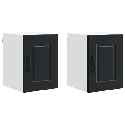 Wall Cabinet PORTO 2 pcs Black 30 x 31 x 40 cm Engineered Wood