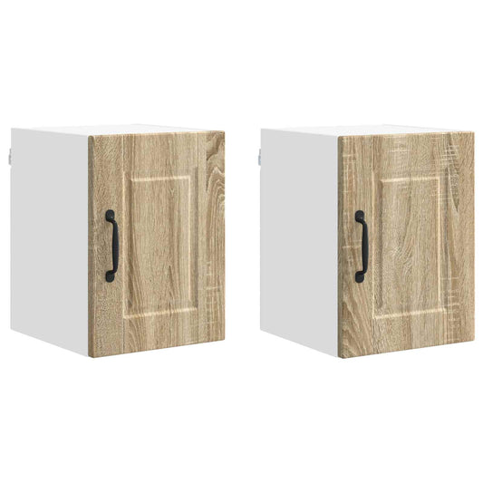 Wall Cabinet PORTO 2 pcs Sonoma Oak Engineered Wood