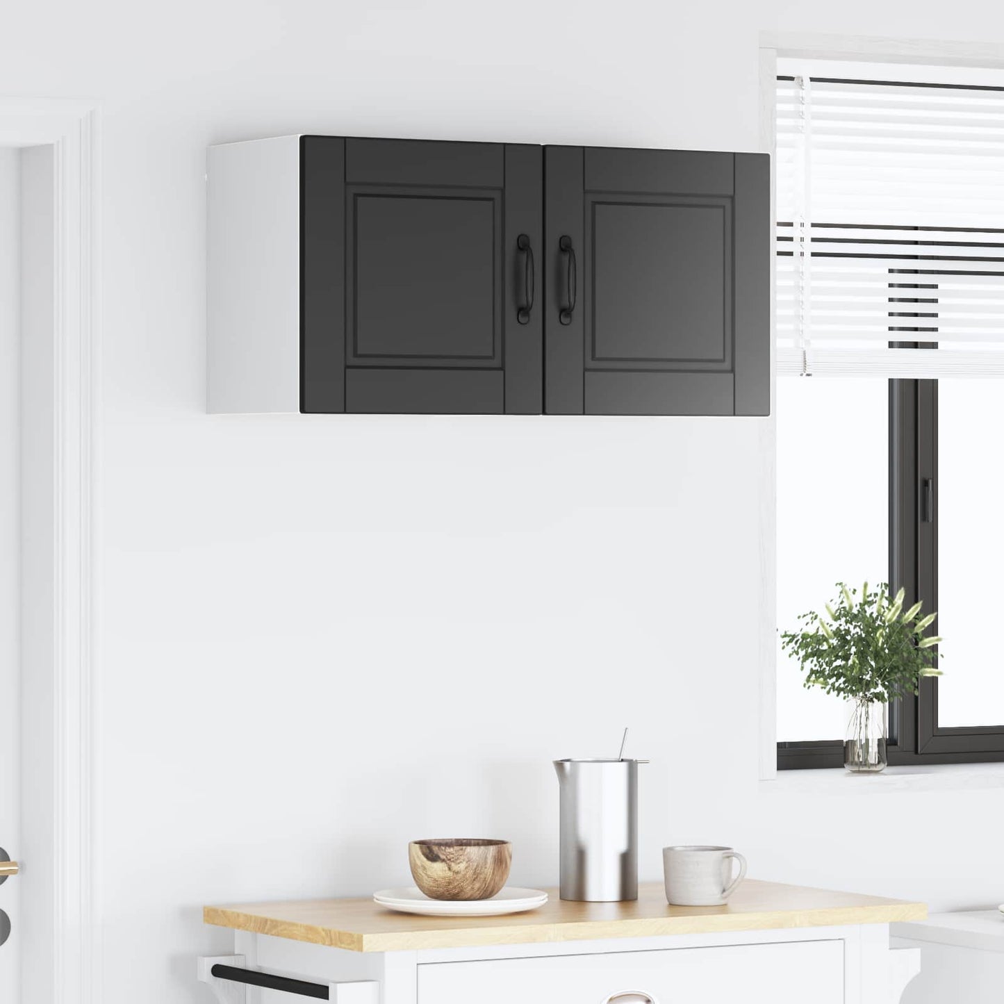 Wall Cabinet PORTO 2 pcs Black 40 x 31 x 40 cm Engineered Wood