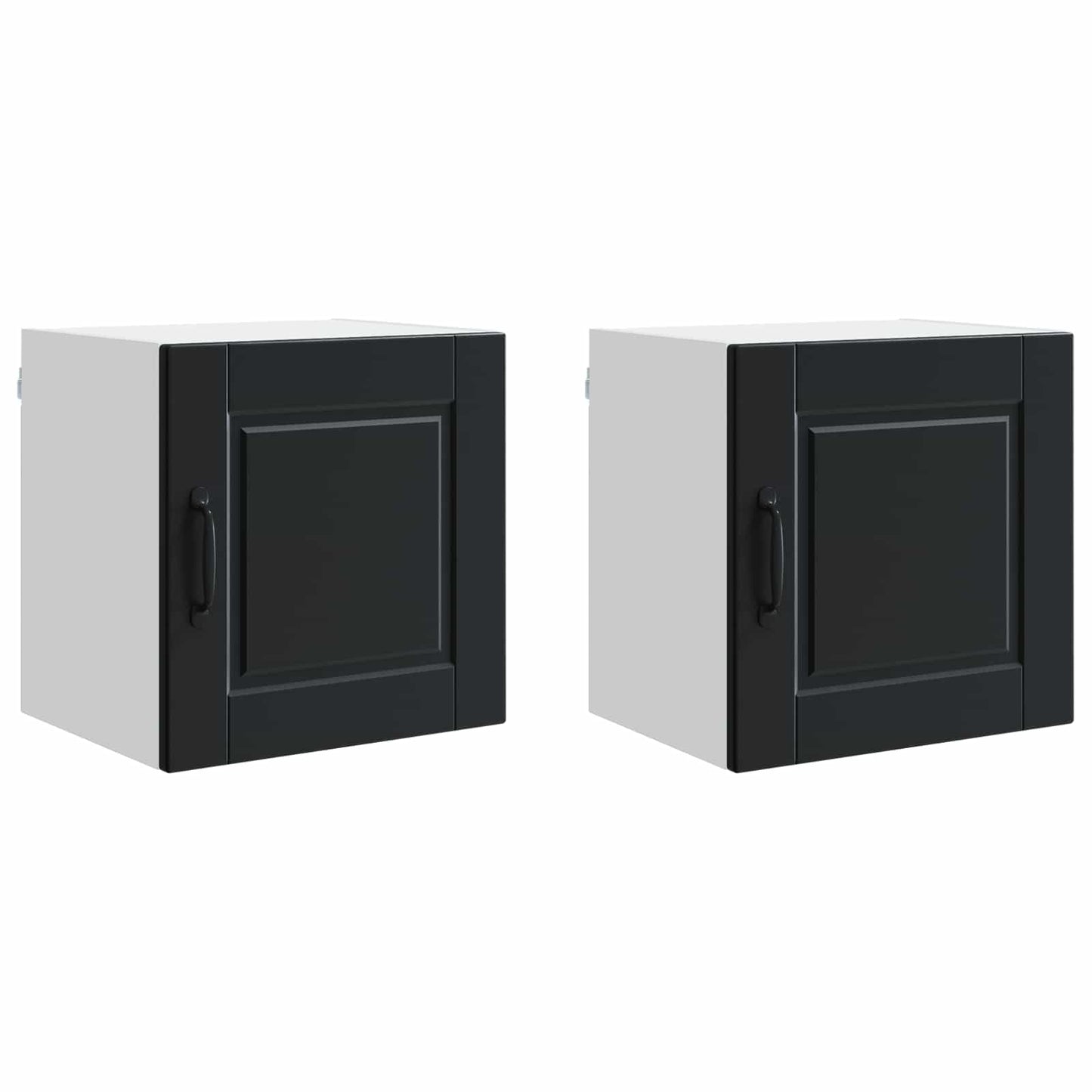 Wall Cabinet PORTO 2 pcs Black 40 x 31 x 40 cm Engineered Wood