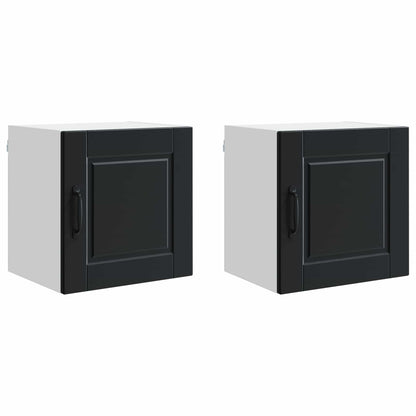 Wall Cabinet PORTO 2 pcs Black 40 x 31 x 40 cm Engineered Wood
