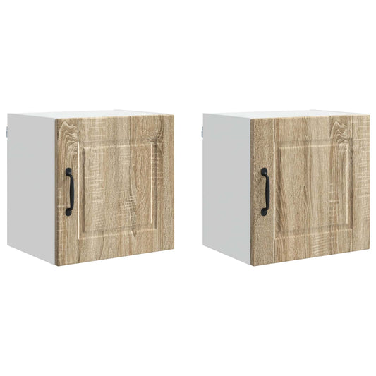 Wall Cabinet PORTO 2 pcs Sonoma Oak Engineered Wood