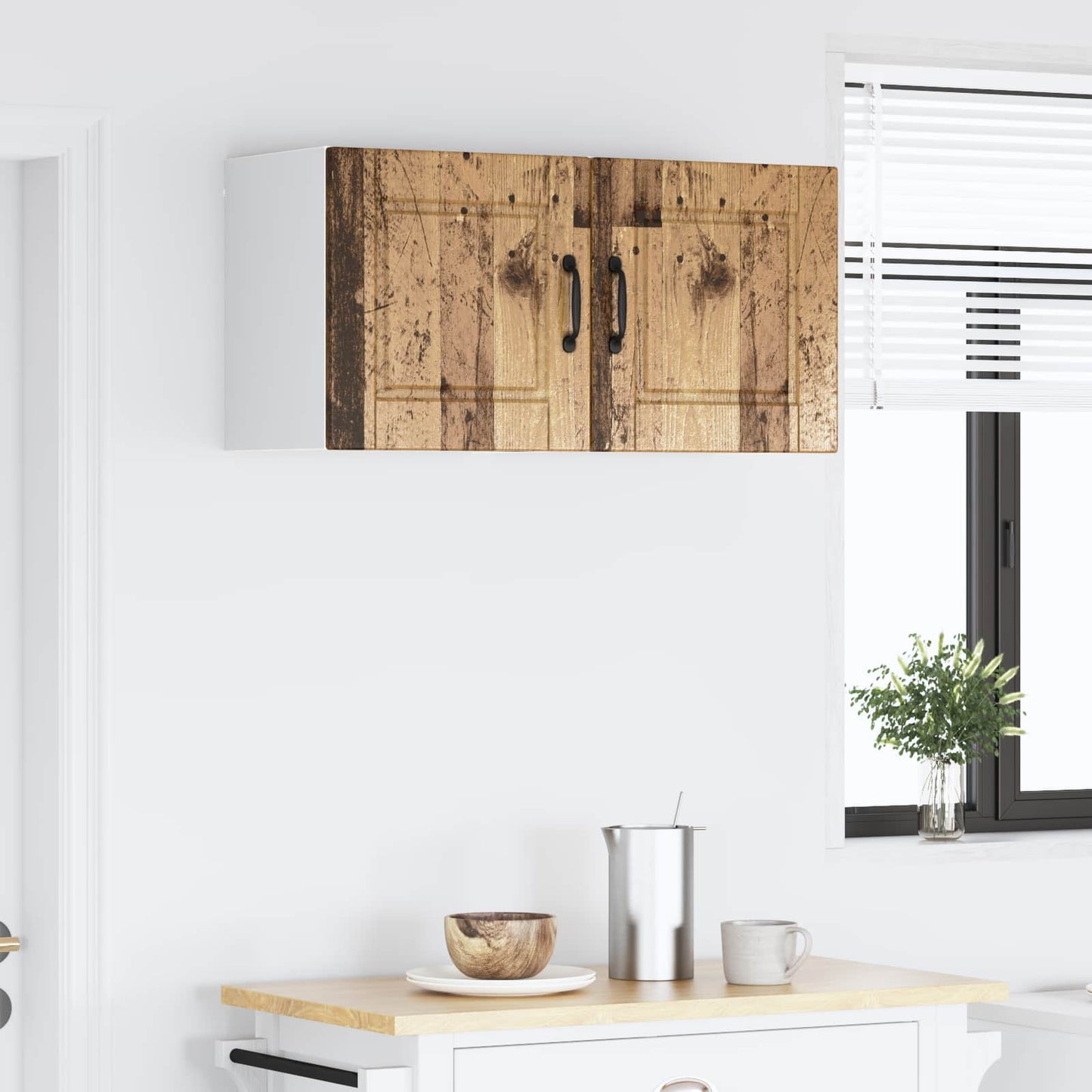 Wall Cabinet PORTO 2 pcs Old Wood 40 x 31 x 40 cm