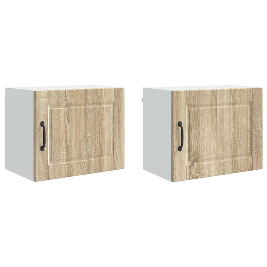 Wall Cabinet PORTO 2 pcs Sonoma Oak Engineered Wood