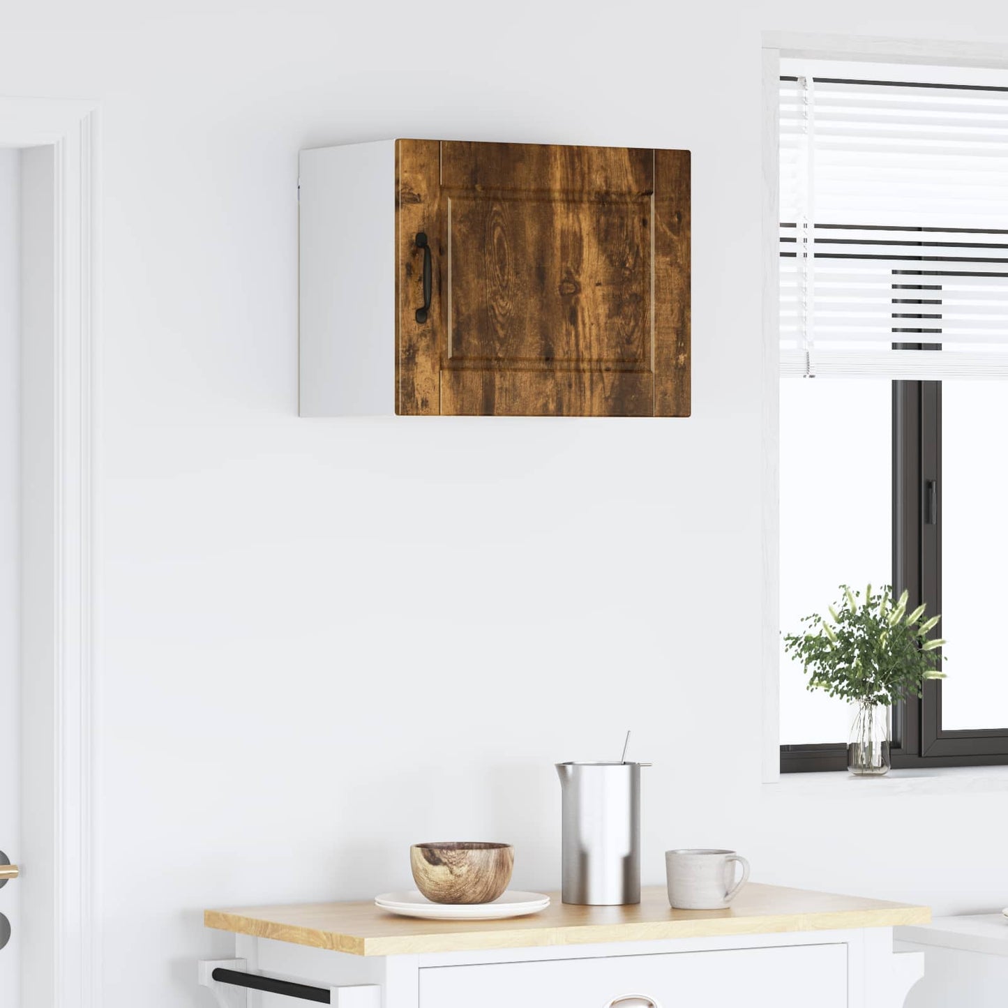 Wall Cabinet PORTO Smoked Oak 50 x 31 x 40 cm Engineered Wood