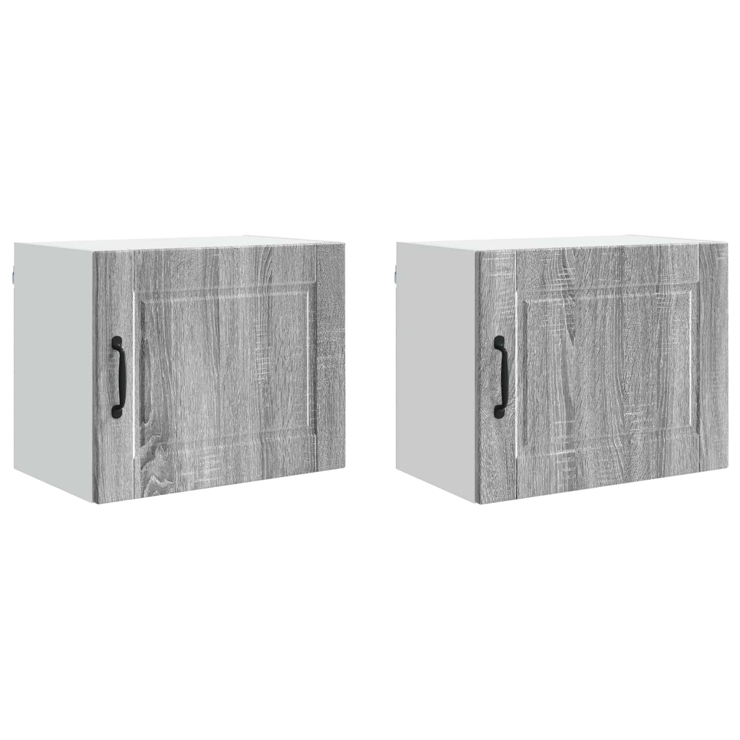 Wall Cabinet PORTO 2 pcs Grey Sonoma Engineered Wood