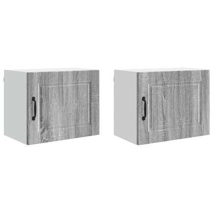 Wall Cabinet PORTO 2 pcs Grey Sonoma Engineered Wood