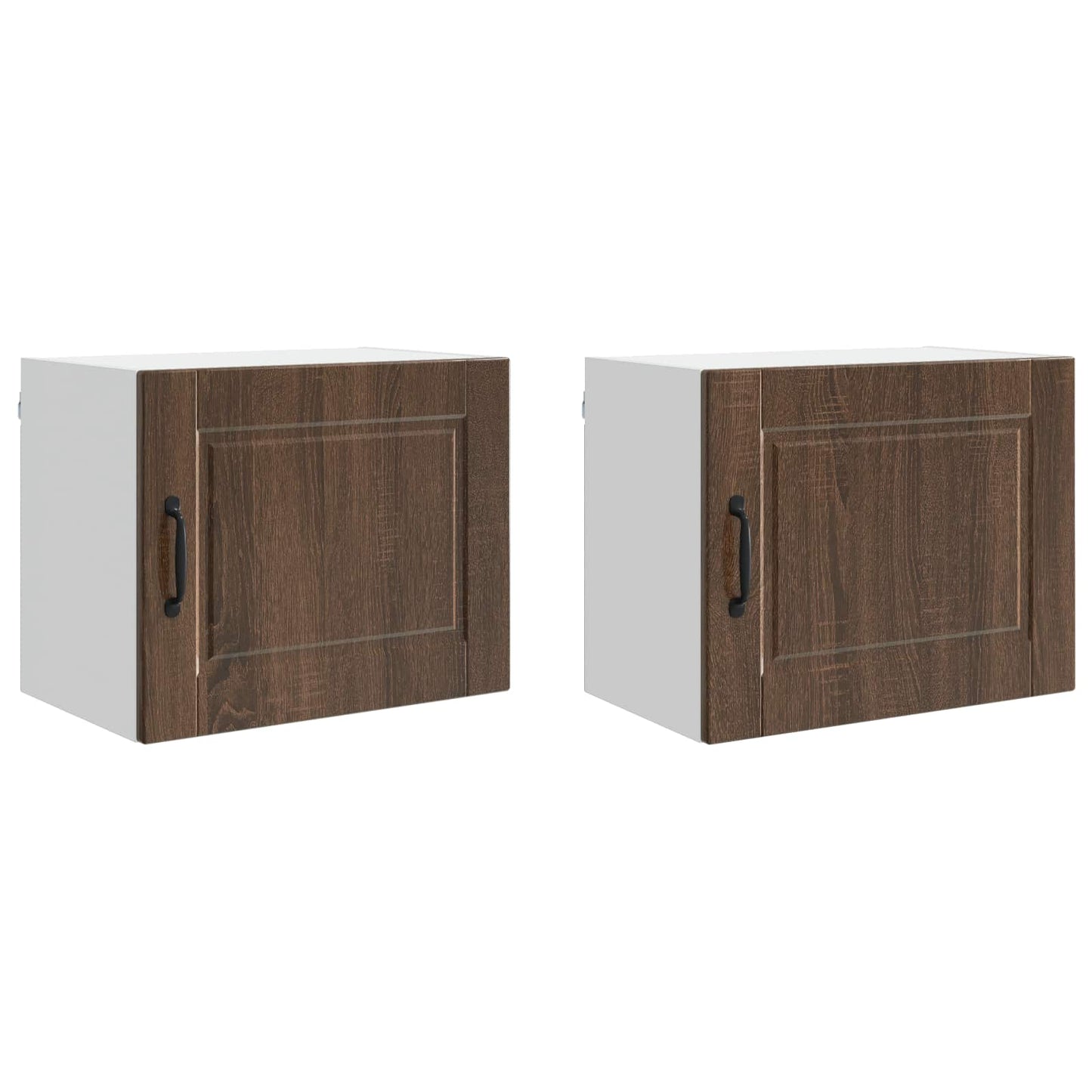 Wall Cabinet PORTO 2 pcs Brown Oak Engineered Wood