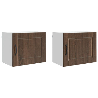 Wall Cabinet PORTO 2 pcs Brown Oak Engineered Wood