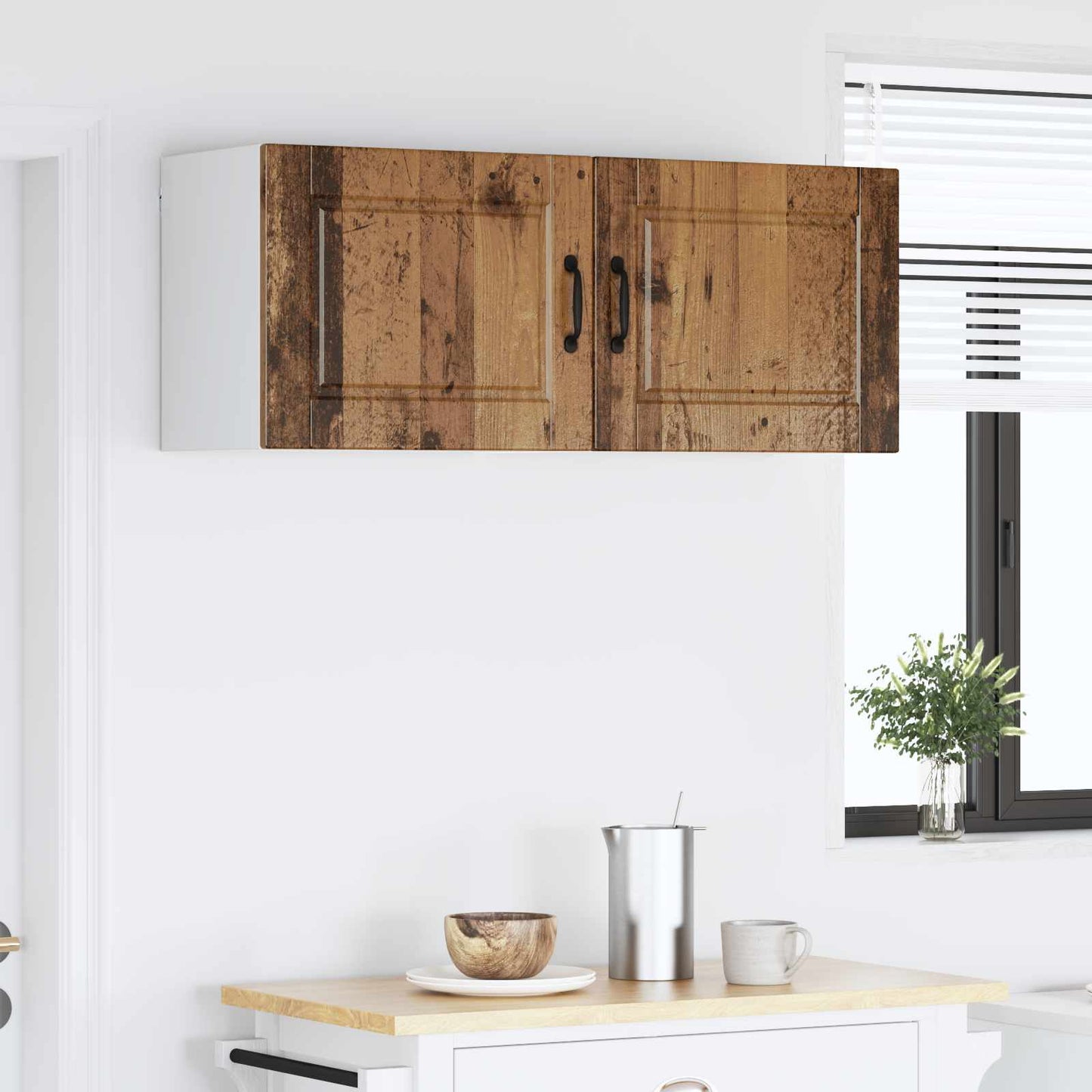 Wall Cabinet PORTO 2 pcs Old Wood 50 x 31 x 40 cm
