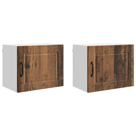 Wall Cabinet PORTO 2 pcs Old Wood Engineered Wood