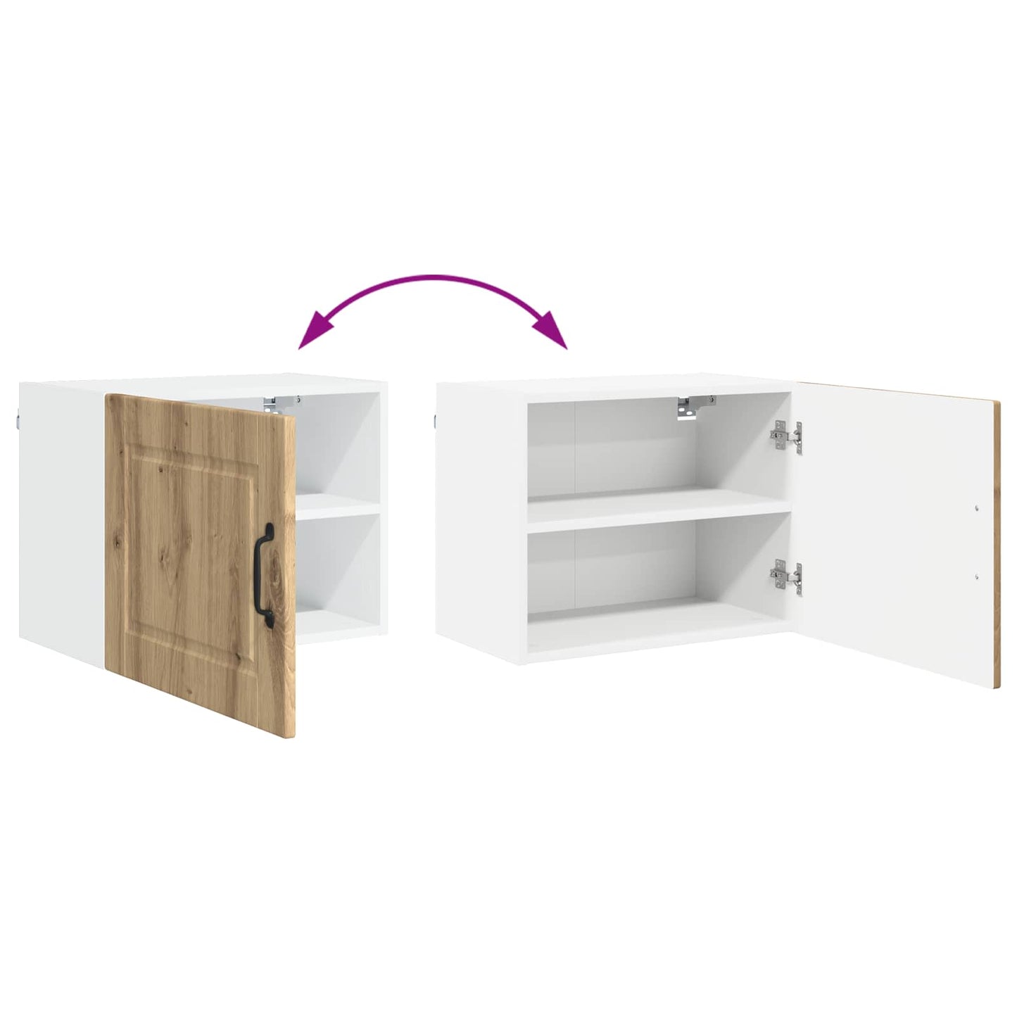 Wall Cabinet PORTO 2 pcs Artisan Oak 50 x 31 x 40 cm