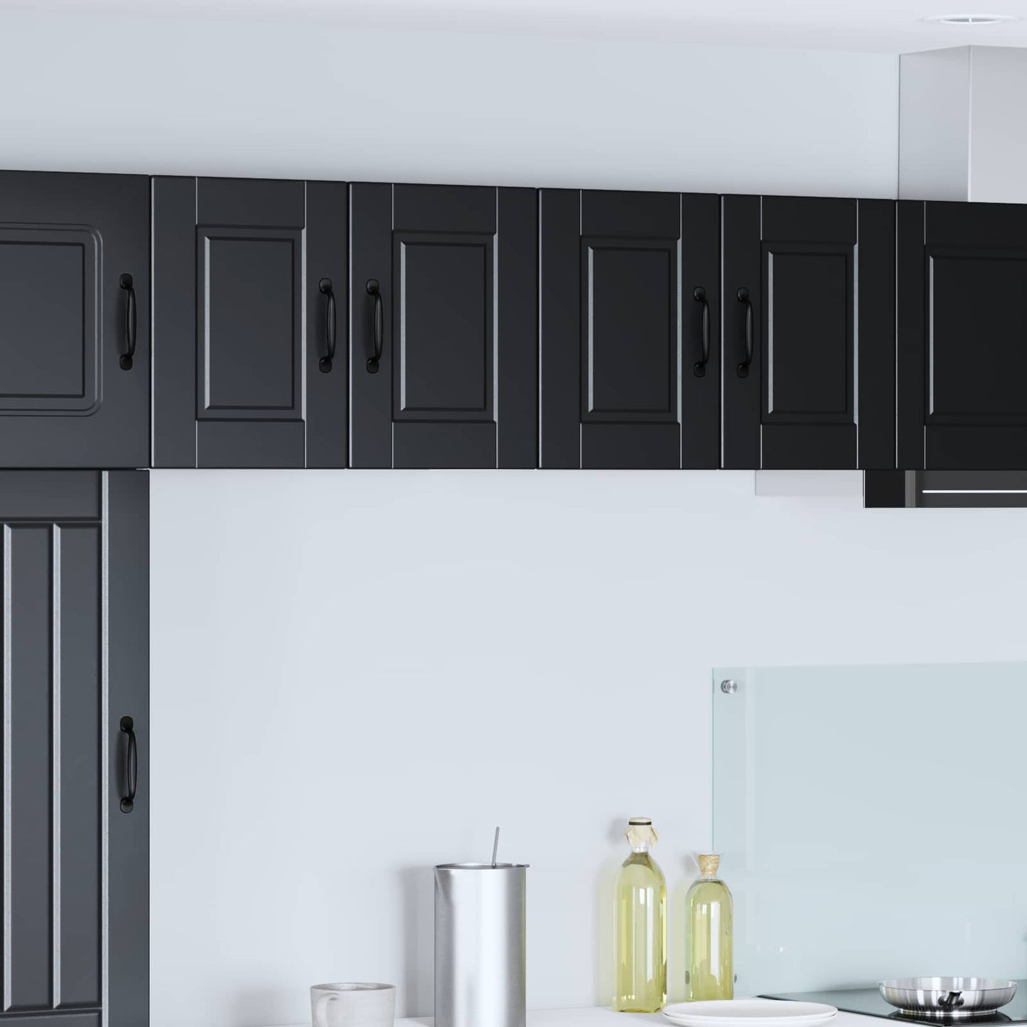 Wall Cabinet PORTO 2 pcs Black 60 x 31 x 40 cm Engineered Wood