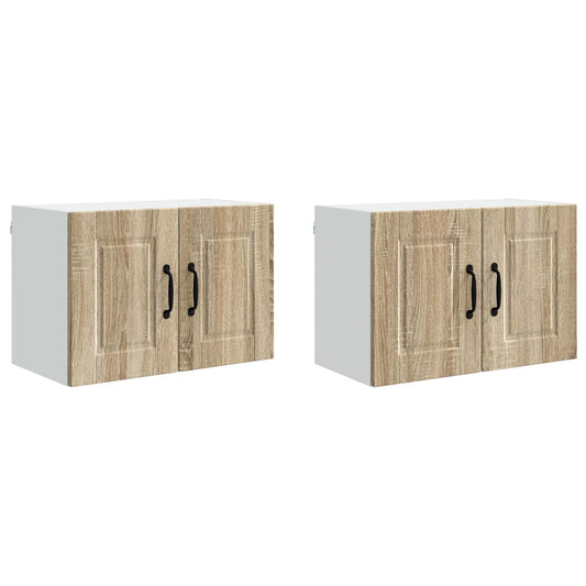 Wall Cabinet PORTO 2 pcs Sonoma Oak Engineered Wood