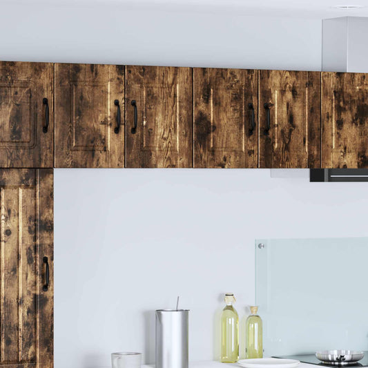 Wall Cabinet PORTO 2 pcs Smoked Oak Engineered Wood
