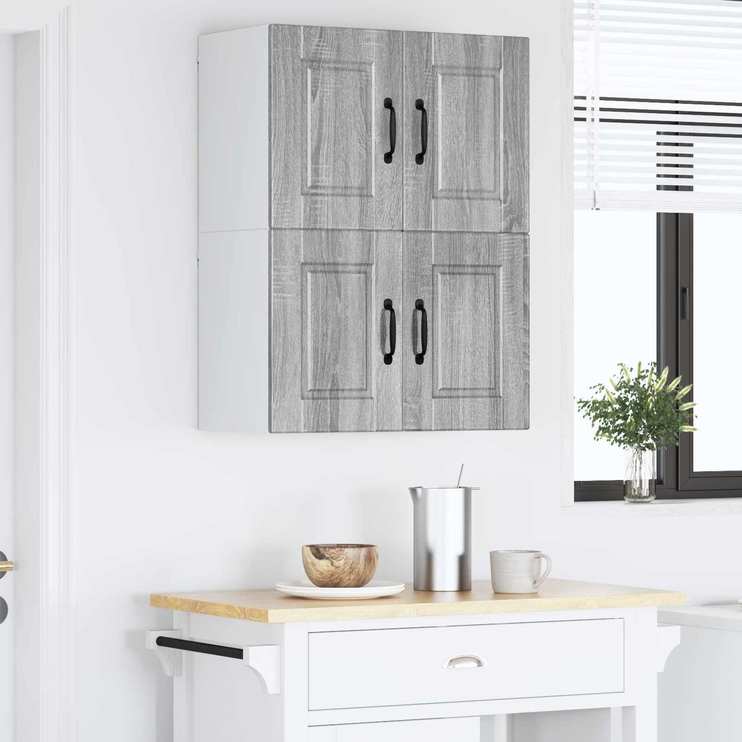 Wall Cabinet PORTO 2 pcs Grey Sonoma 60 x 31 x 40 cm