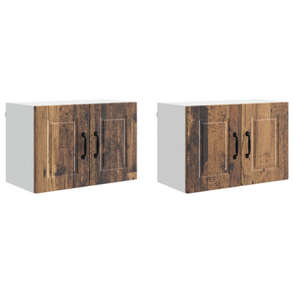 Wall Cabinet PORTO 2 pcs Old Wood 60 x 31 x 40 cm