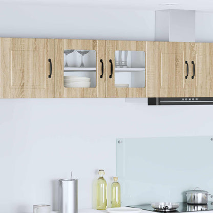 Wall Glass Cabinet PORTO Sonoma Oak 80 x 31 x 40 cm