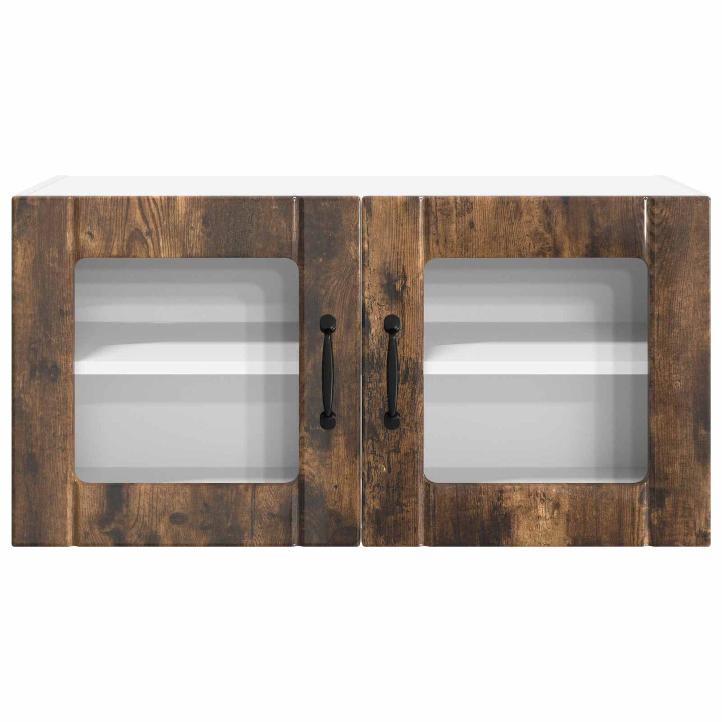 Wall Glass Cabinet PORTO Smoked Oak 80 x 31 x 40 cm