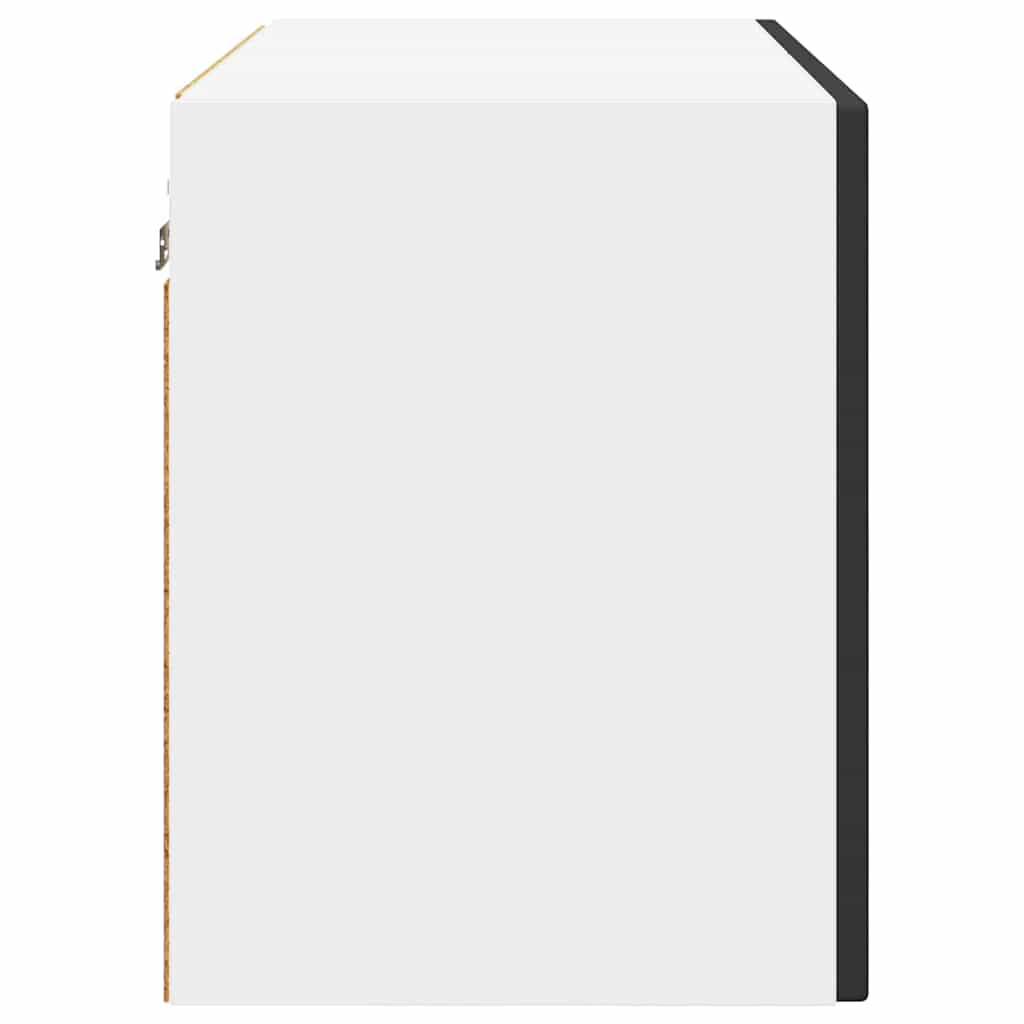 Wall Glass Cabinet PORTO 2 pcs Black 60 x 31 x 40 cm