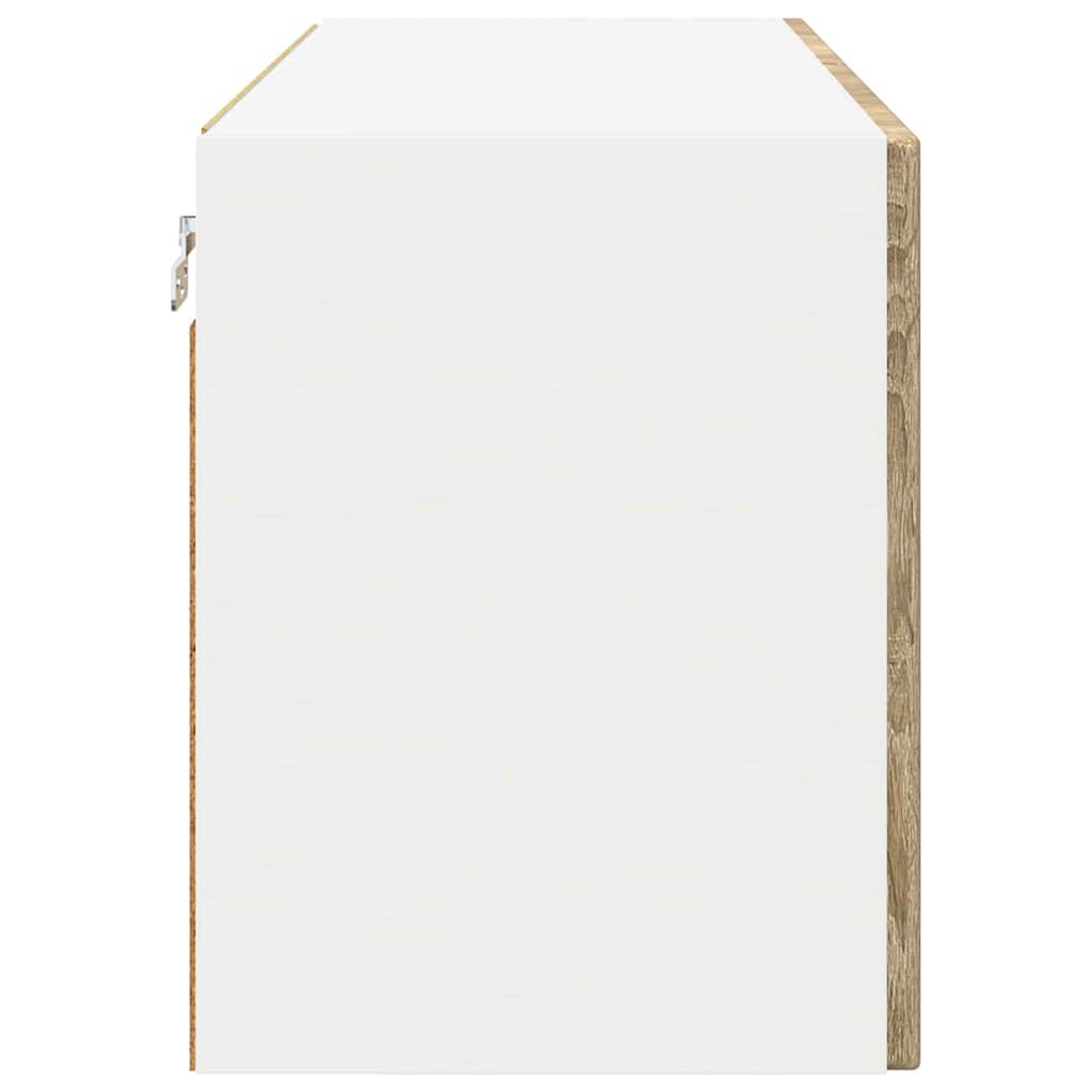 Wall Glass Cabinet PORTO 2 pcs Sonoma Oak 60 x 31 x 40 cm