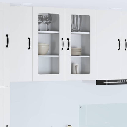Wall Glass Cabinet PORTO 2 pcs White 40 x 31 x 80 cm
