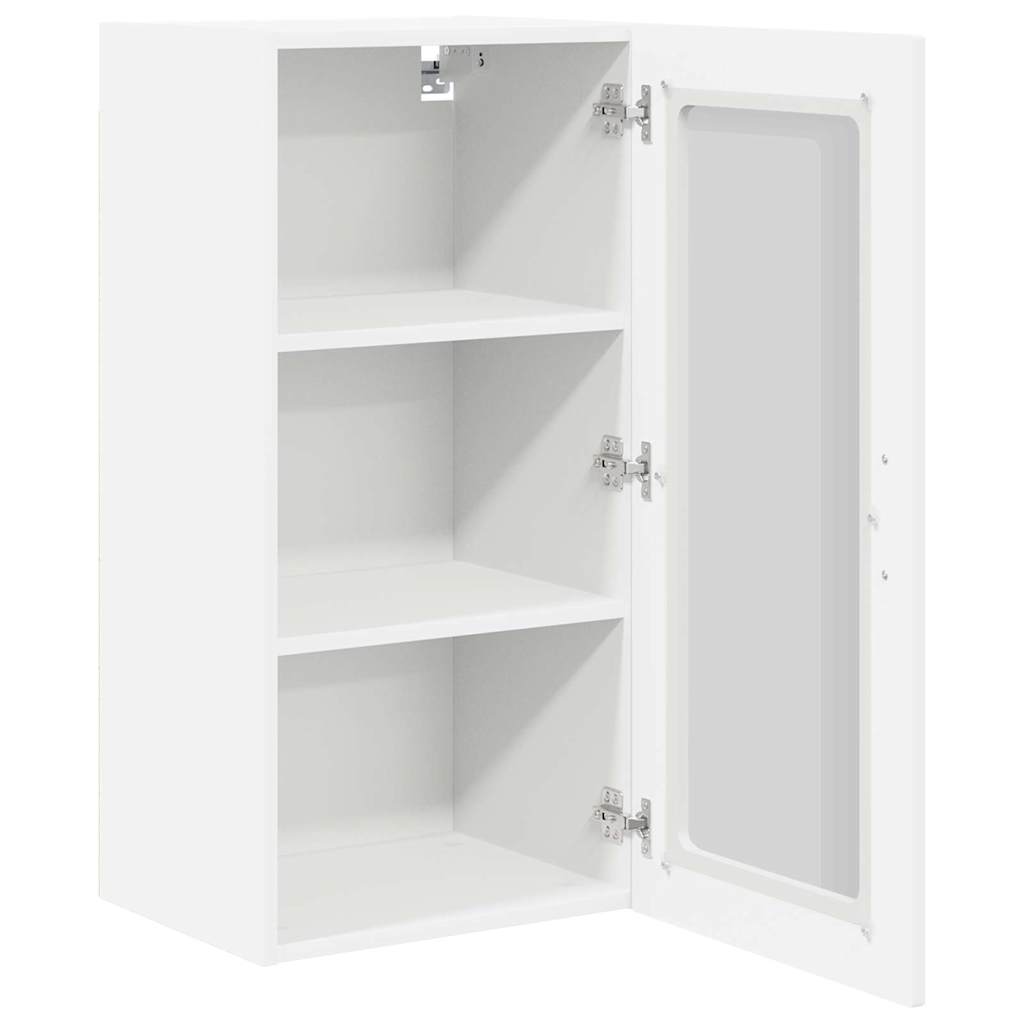 Wall Glass Cabinet PORTO 2 pcs White 40 x 31 x 80 cm