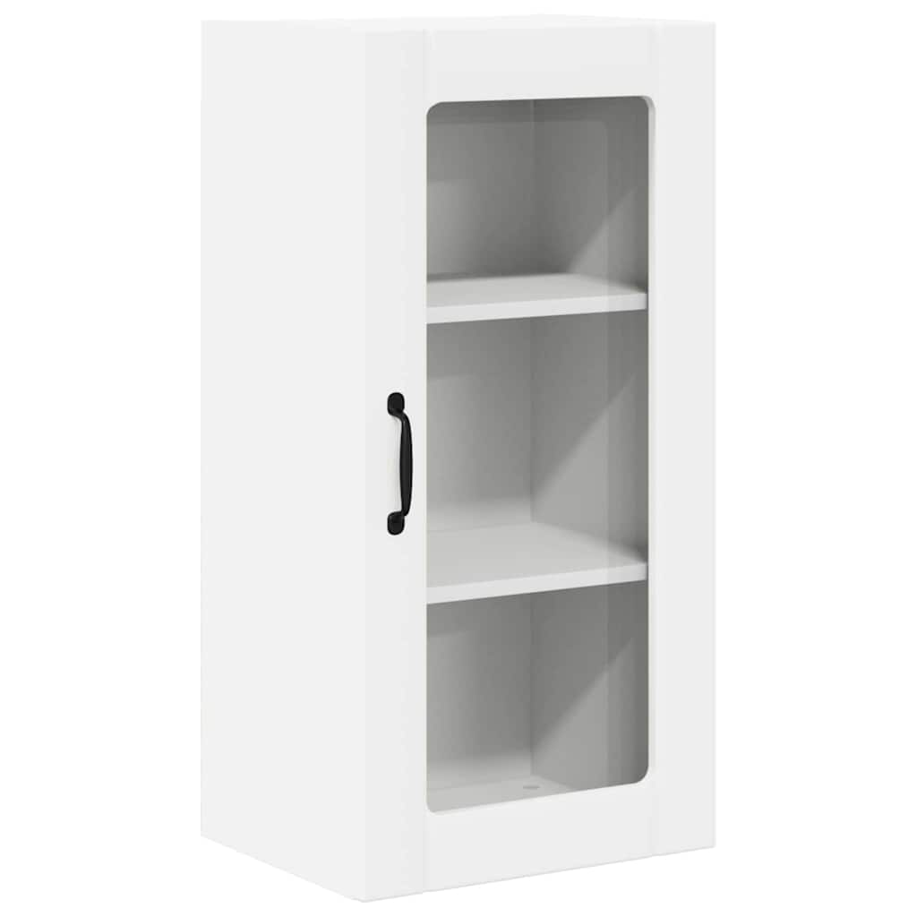 Wall Glass Cabinet PORTO 2 pcs White 40 x 31 x 80 cm