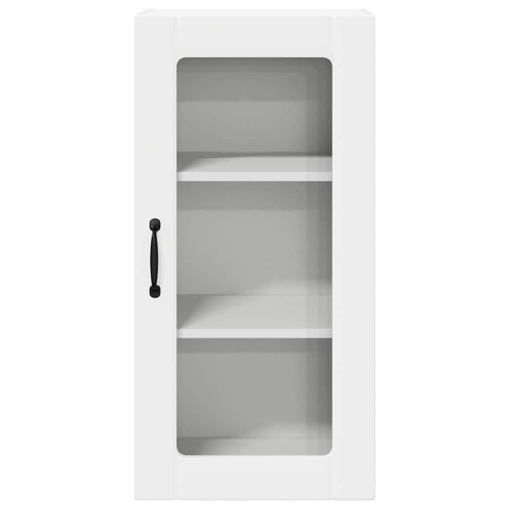 Wall Glass Cabinet PORTO 2 pcs White 40 x 31 x 80 cm