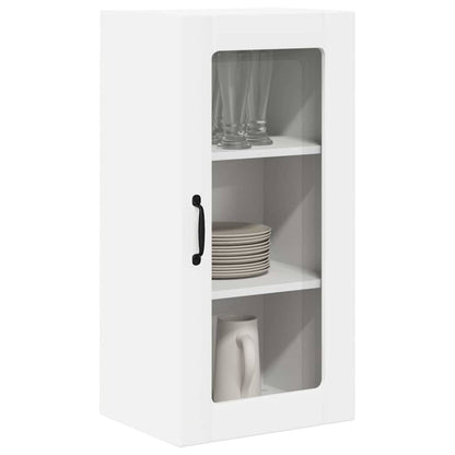 Wall Glass Cabinet PORTO 2 pcs White 40 x 31 x 80 cm