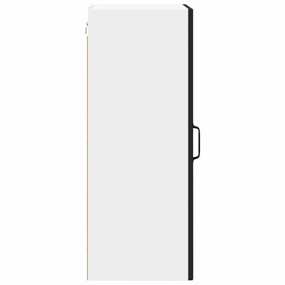 Wall Glass Cabinet PORTO Black 40 x 31 x 80 cm Engineered Wood
