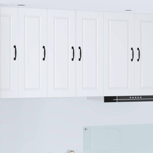 Wall Cabinet PORTO 2 pcs White Engineered Wood