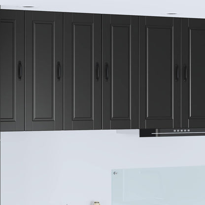 Wall Cabinet PORTO 2 pcs Black 30 x 31 x 80 cm Engineered Wood