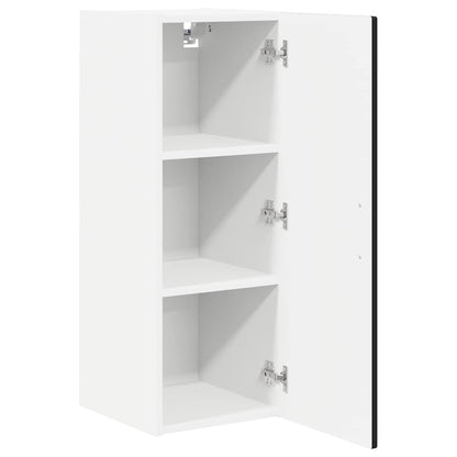 Wall Cabinet PORTO 2 pcs Black 30 x 31 x 80 cm Engineered Wood