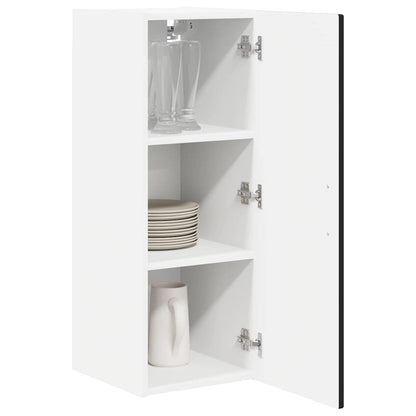 Wall Cabinet PORTO 2 pcs Black 30 x 31 x 80 cm Engineered Wood