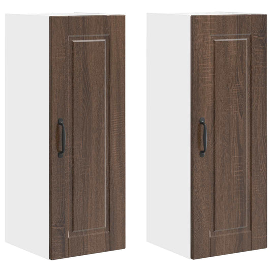 Wall Cabinet PORTO 2 pcs Brown Oak Engineered Wood