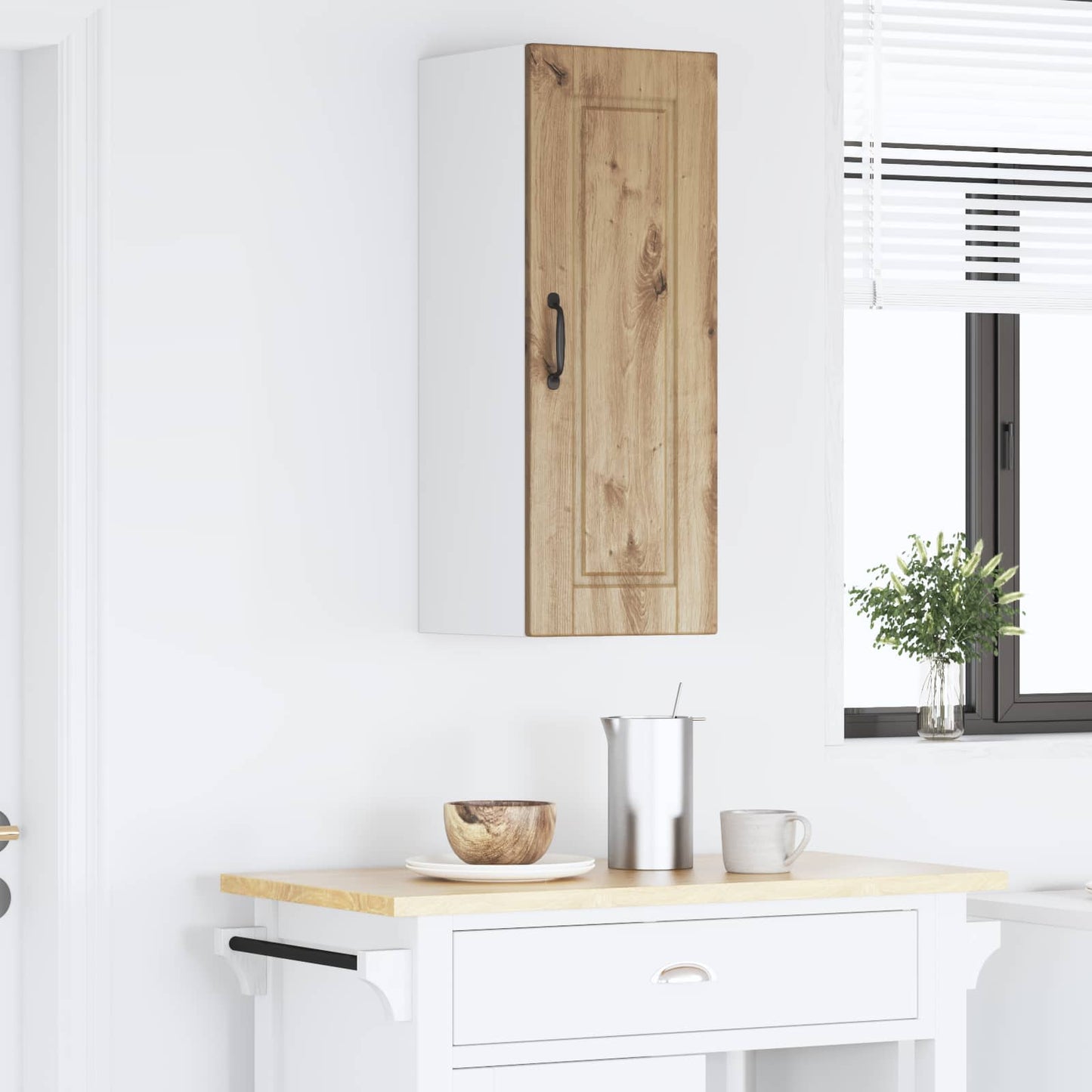 Wall Cabinet PORTO Artisan Oak 30 x 31 x 80 cm Engineered Wood